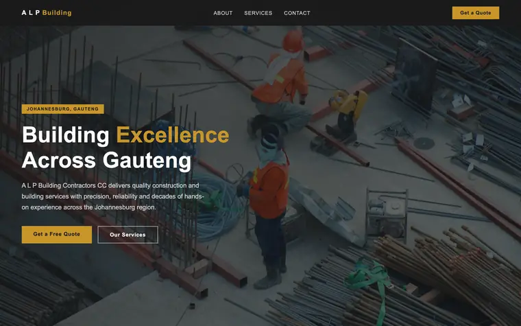 Alp Building website built by Andritha Online