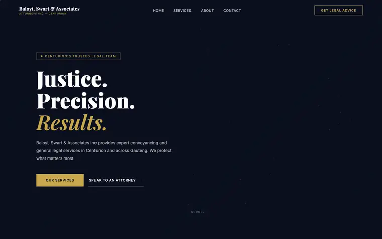 Baloyi, Swart &Amp; Associates website built by Andritha Online