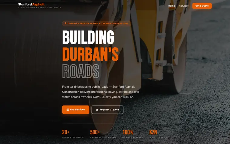 Stanford Asphalt website built by Andritha Online