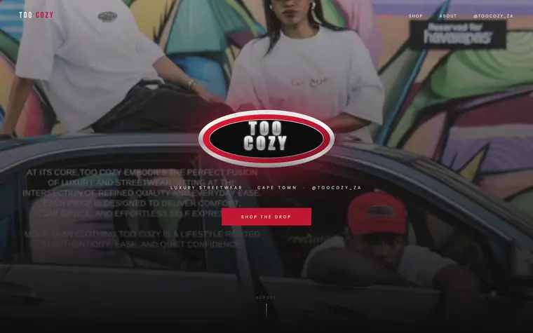 Too Cozy — online store built by Andritha Online